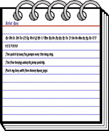 Bullet Rain Regular animated font preview