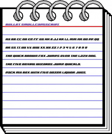 Bullet Regular animated font preview