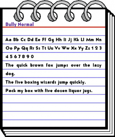 Bully Normal animated font preview