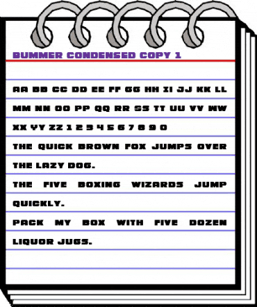 Bummer Condensed Condensed animated font preview