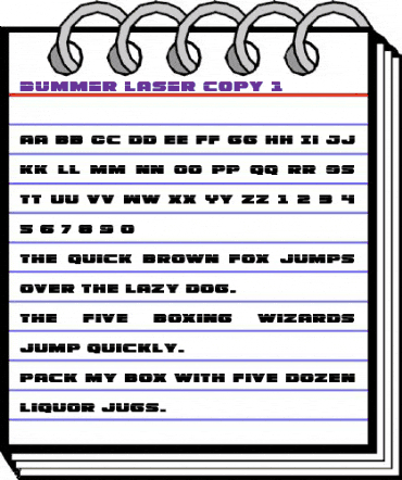Bummer Laser Regular animated font preview Bummer Laser Regular animated font preview