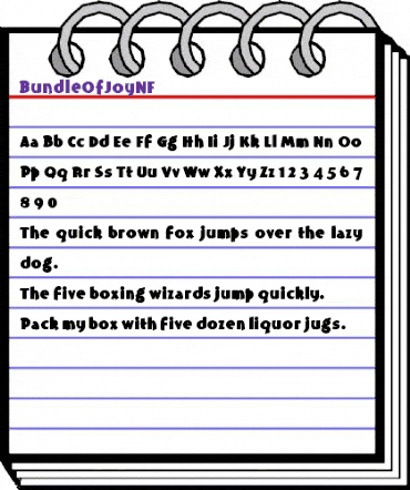 BundleOfJoyNF Regular animated font preview