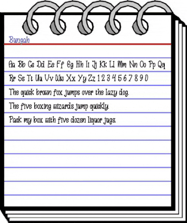 Bungah Regular animated font preview