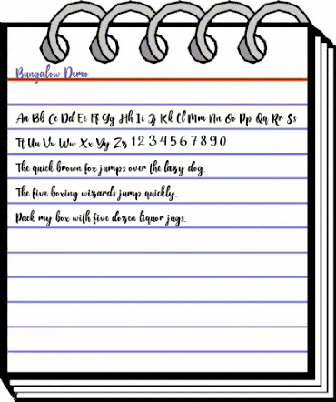 Bungalow Demo Regular animated font preview Bungalow Demo Regular animated font preview