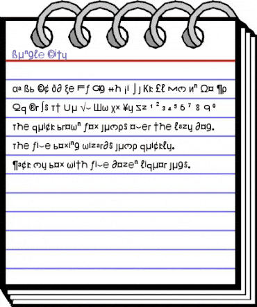 BungleCity Regular animated font preview