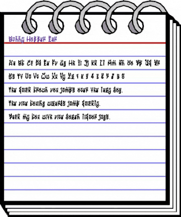 Bunny Hopper Ear Regular animated font preview