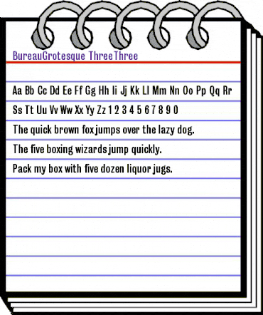 BureauGrotesque Regular animated font preview