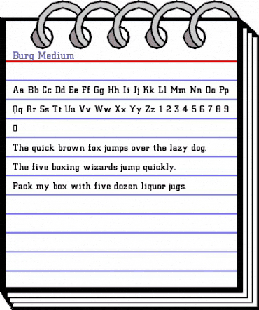 Burg-Medium Regular animated font preview