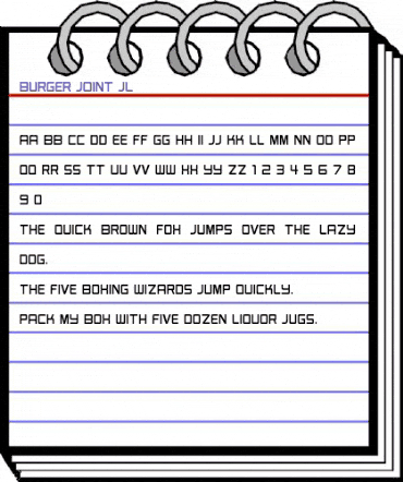 Burger Joint JL Regular animated font preview