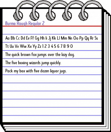 Burma Rough Regular 2 animated font preview