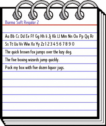 Burma Soft Regular 2 animated font preview