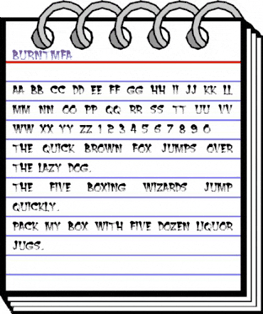 BurntMF A animated font preview