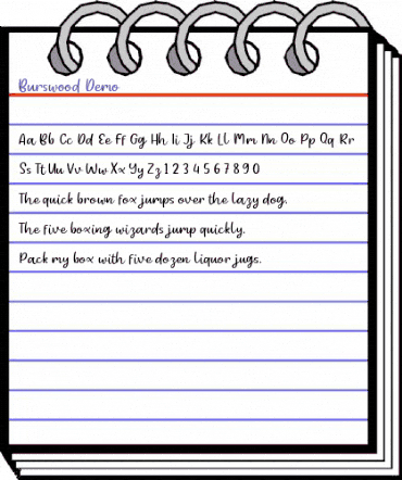 Burswood Demo Regular animated font preview