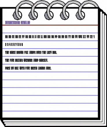 Businessman Regular animated font preview Businessman Regular animated font preview