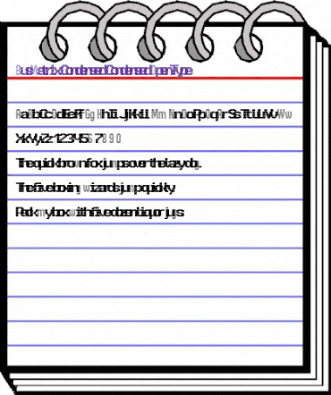 BusMatrix Condensed Condensed animated font preview BusMatrix Condensed Condensed animated font preview