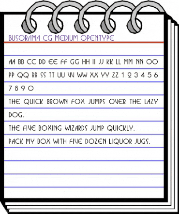 Busorama CG Medium Regular animated font preview Busorama CG Medium Regular animated font preview