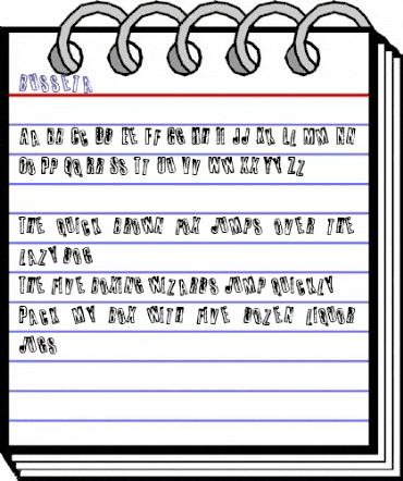 busseta Regular animated font preview