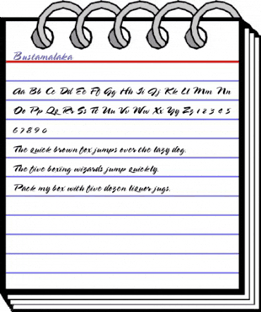 Bustamalaka Regular animated font preview Bustamalaka Regular animated font preview