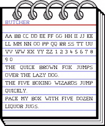 Butcher Regular animated font preview