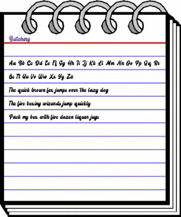 Butchery Regular animated font preview Butchery Regular animated font preview