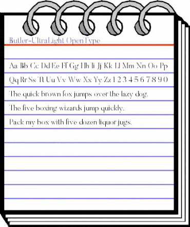 Butler UltraLight animated font preview Butler UltraLight animated font preview