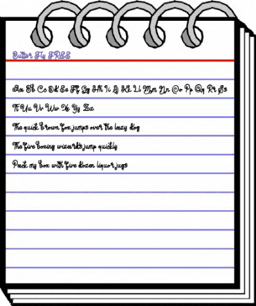 Butter Fly FREE Regular animated font preview