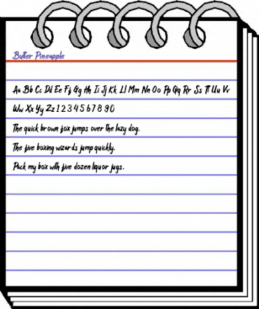 Butter Pineapple Regular animated font preview