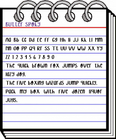 Butter Spoky Regular animated font preview