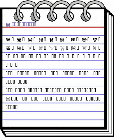 Butterflies Regular animated font preview