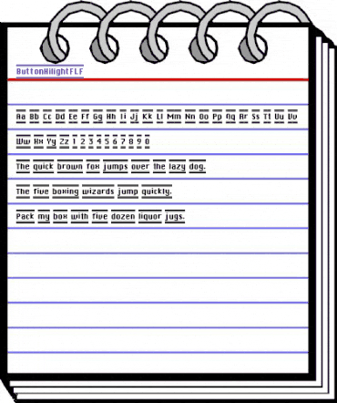 ButtonHilightFLF Regular animated font preview