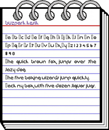 buzpark tr Turkish Regular animated font preview