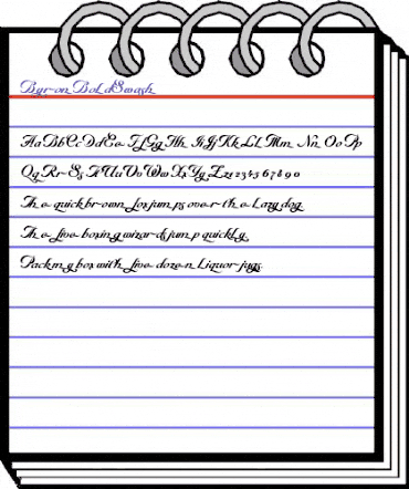 ByronBoldSwash Roman animated font preview