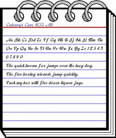 Cabarga Curs ICG Alt Regular animated font preview