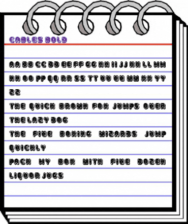Cables Bold animated font preview Cables Bold animated font preview