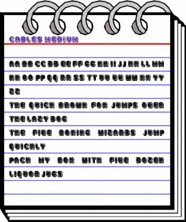 Cables Medium animated font preview Cables Medium animated font preview