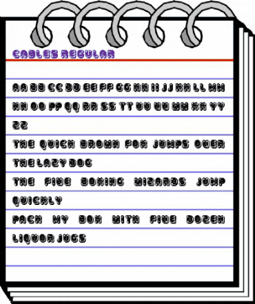 Cables Regular animated font preview Cables Regular animated font preview