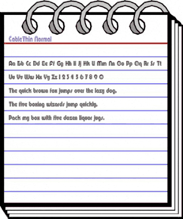 CableThin Normal animated font preview