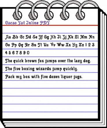 Cacao Fat Inline Regular animated font preview Cacao Fat Inline Regular animated font preview