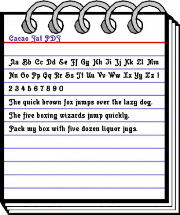 Cacao Fat Regular animated font preview Cacao Fat Regular animated font preview