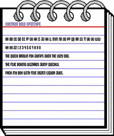 Cactron Bold animated font preview