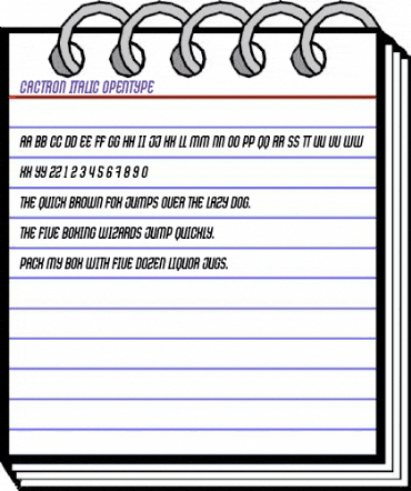 Cactron Italic animated font preview Cactron Italic animated font preview