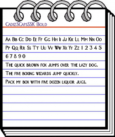 CadizSCapsSSK Bold animated font preview