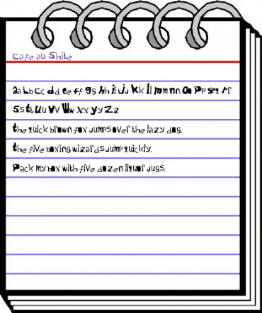 Cafe au Shite CafeAuShite animated font preview