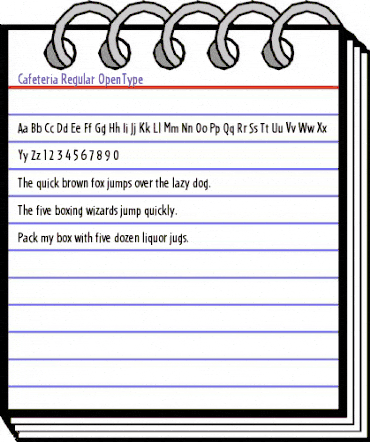 Cafeteria Regular animated font preview Cafeteria Regular animated font preview