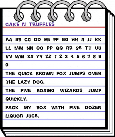 Cake n Truffles Regular animated font preview