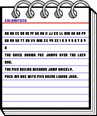 Calamitech Regular animated font preview Calamitech Regular animated font preview