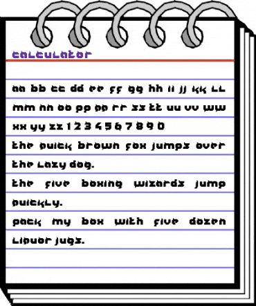 CALCULATOR Regular animated font preview