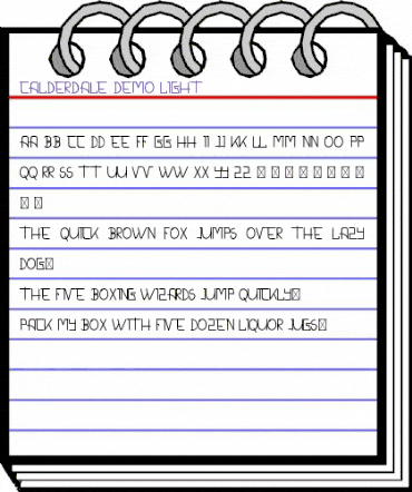 CALDERDALE DEMO Light animated font preview CALDERDALE DEMO Light animated font preview