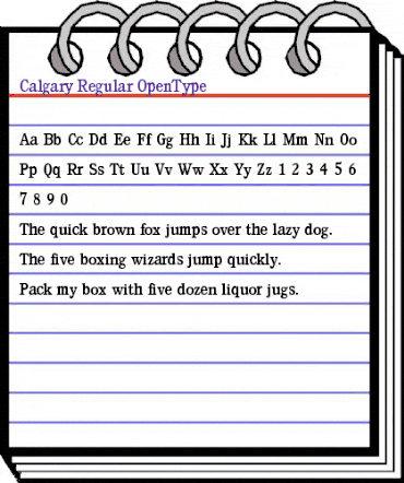 Calgary-Regular Regular animated font preview