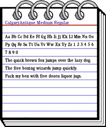 CalgaryAntique-Medium Regular animated font preview CalgaryAntique-Medium Regular animated font preview